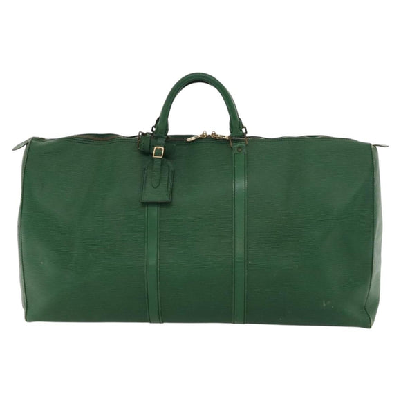 LOUIS VUITTON Epi Keepall 60 Boston Bag Green M42944 LV Auth 116657