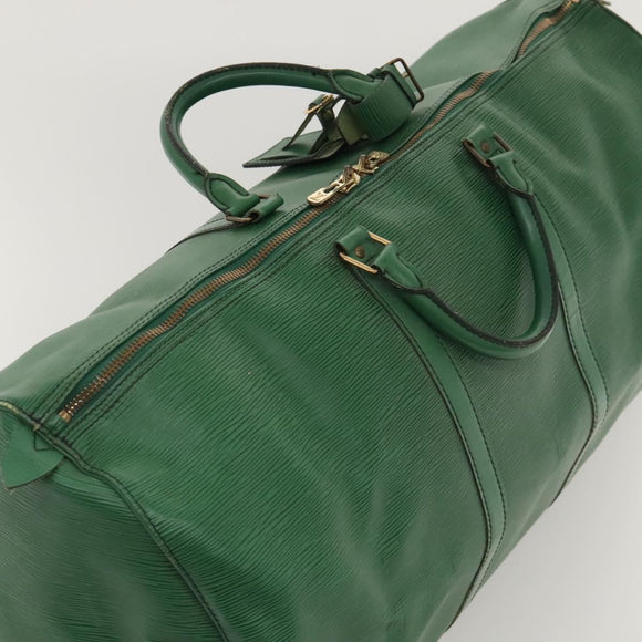 LOUIS VUITTON Epi Keepall 60 Boston Bag Green M42944 LV Auth 116657
