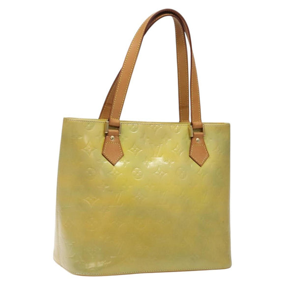 LOUIS VUITTON Monogram Vernis Houston Hand Bag Gris M91053 LV Auth 116663