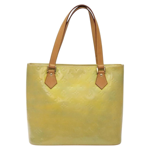 LOUIS VUITTON Monogram Vernis Houston Hand Bag Gris M91053 LV Auth 116663