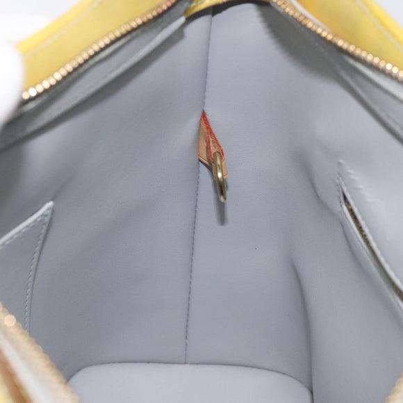 LOUIS VUITTON Monogram Vernis Houston Hand Bag Gris M91053 LV Auth 116663