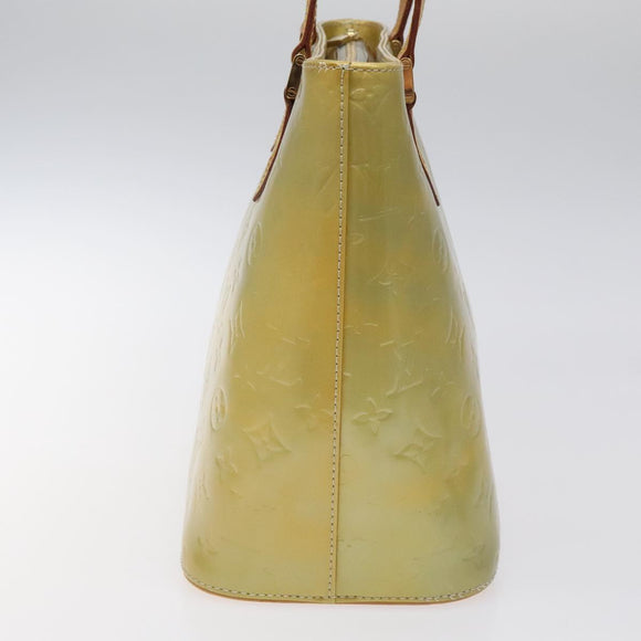 LOUIS VUITTON Monogram Vernis Houston Hand Bag Gris M91053 LV Auth 116663