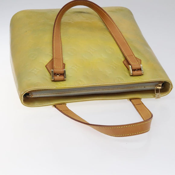 LOUIS VUITTON Monogram Vernis Houston Hand Bag Gris M91053 LV Auth 116663