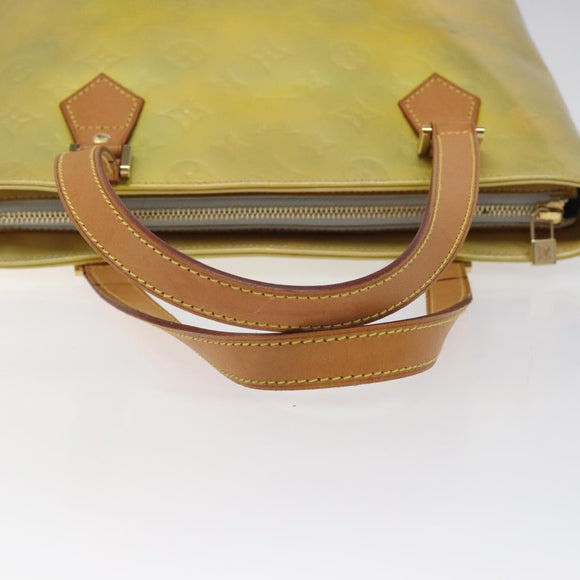 LOUIS VUITTON Monogram Vernis Houston Hand Bag Gris M91053 LV Auth 116663