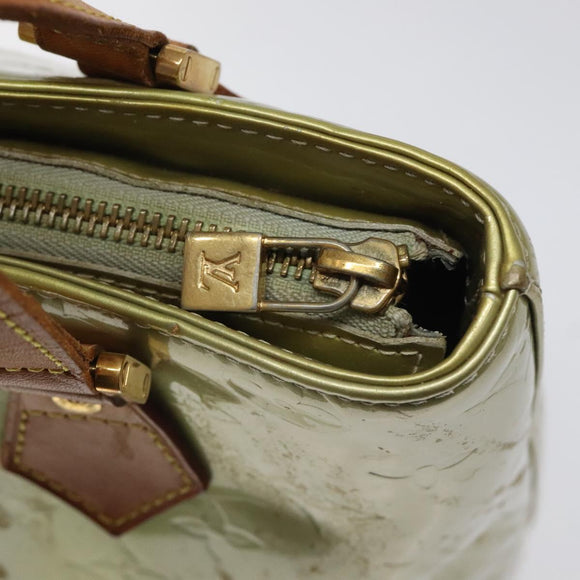 LOUIS VUITTON Monogram Vernis Houston Hand Bag Gris M91053 LV Auth 116665