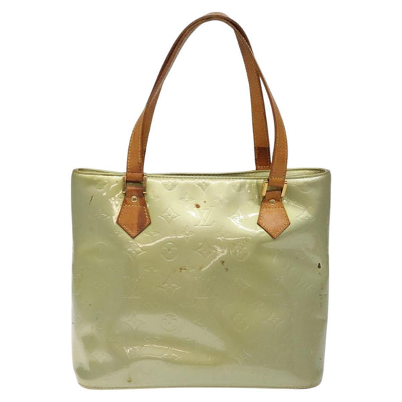 LOUIS VUITTON Monogram Vernis Houston Hand Bag Gris M91053 LV Auth 116665