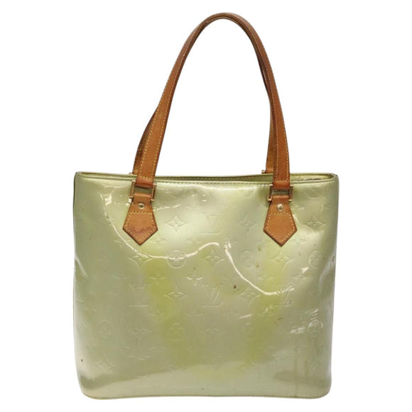 LOUIS VUITTON Monogram Vernis Houston Hand Bag Gris M91053 LV Auth 116665
