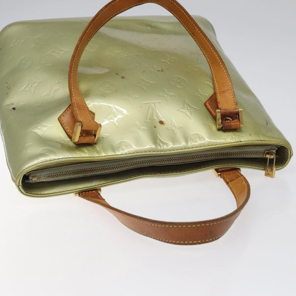 LOUIS VUITTON Monogram Vernis Houston Hand Bag Gris M91053 LV Auth 116665