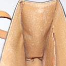 CELINE Macadam Canvas Shoulder Bag PVC Leather Brown Gold Auth 116681-20