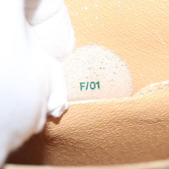 CELINE Macadam Canvas Shoulder Bag PVC Leather Brown Gold Auth 116681