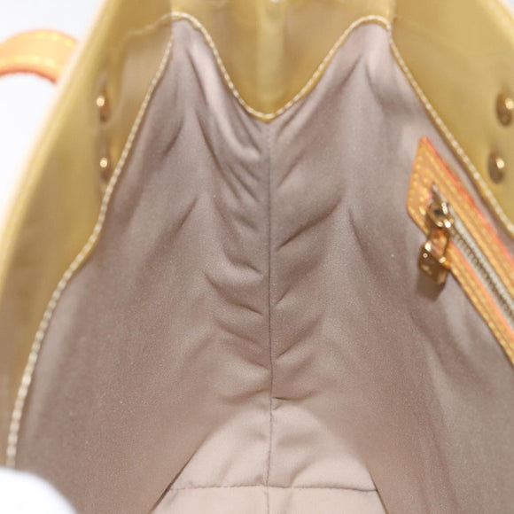 LOUIS VUITTON Monogram Vernis Reade MM Hand Bag Beige M91141 LV Auth 116687