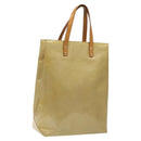 LOUIS VUITTON Monogram Vernis Reade MM Hand Bag Beige M91141 LV Auth 116687-1