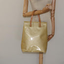 LOUIS VUITTON Monogram Vernis Reade MM Hand Bag Beige M91141 LV Auth 116687-21