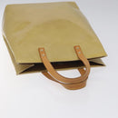 LOUIS VUITTON Monogram Vernis Reade MM Hand Bag Beige M91141 LV Auth 116687-6
