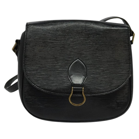 LOUIS VUITTON Epi Saint Cloud GM Shoulder Bag Black Noir M52192 LV Auth 116688