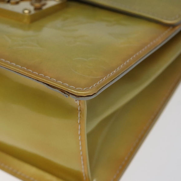 LOUIS VUITTON Monogram Vernis Spring Street Hand Bag Gris M91029 LV Auth 116696