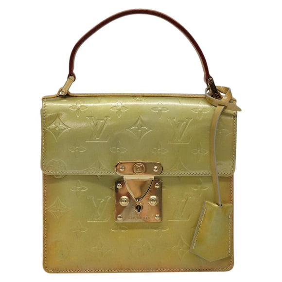 LOUIS VUITTON Monogram Vernis Spring Street Hand Bag Gris M91029 LV Auth 116696