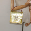 LOUIS VUITTON Monogram Vernis Spring Street Hand Bag Gris M91029 LV Auth 116696-22