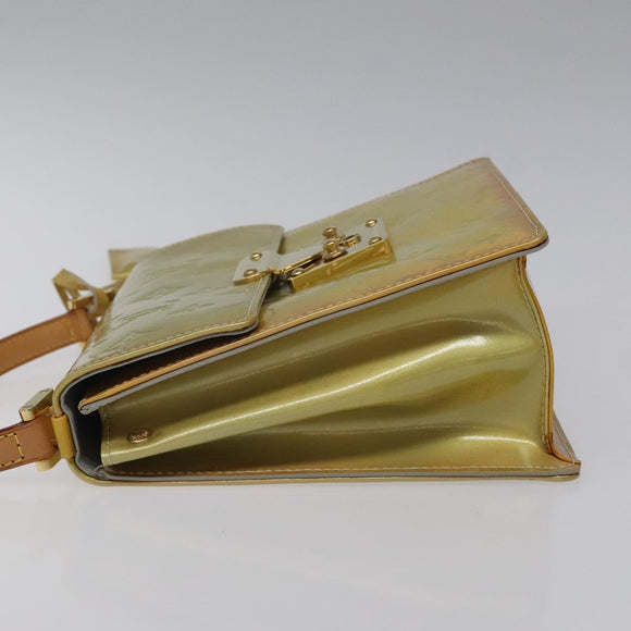 LOUIS VUITTON Monogram Vernis Spring Street Hand Bag Gris M91029 LV Auth 116696