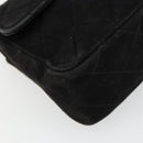 CHANEL Matelasse 20 Chain Shoulder Bag Suede Black Gold CC Auth 116698-14