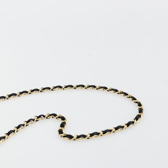 CHANEL Matelasse 20 Chain Shoulder Bag Suede Black Gold CC Auth 116698