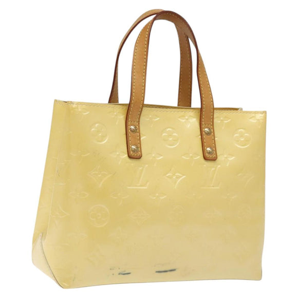 LOUIS VUITTON Monogram Vernis Reade PM Hand Bag Perle M91336 LV Auth 116705