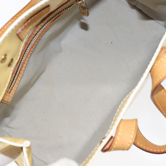 LOUIS VUITTON Monogram Vernis Reade PM Hand Bag Perle M91336 LV Auth 116705