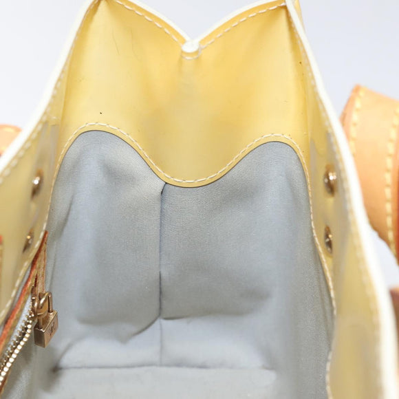 LOUIS VUITTON Monogram Vernis Reade PM Hand Bag Perle M91336 LV Auth 116705