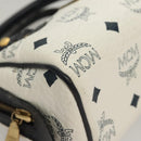 MCM Vicetos Logogram Hand Bag PVC Leather 2way White Auth 116709-9