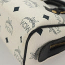 MCM Vicetos Logogram Hand Bag PVC Leather 2way White Auth 116709-14