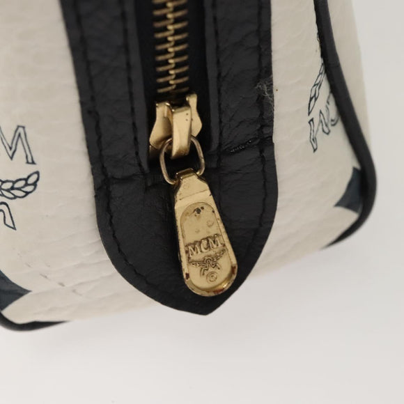 MCM Vicetos Logogram Hand Bag PVC Leather 2way White Auth 116709