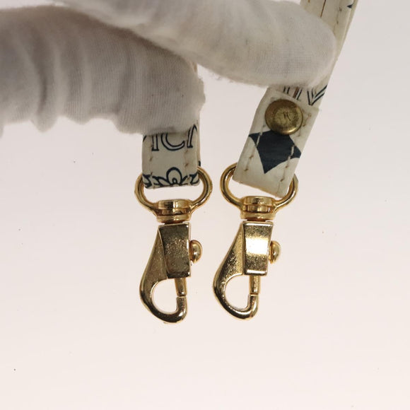 MCM Vicetos Logogram Hand Bag PVC Leather 2way White Auth 116709