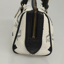MCM Vicetos Logogram Hand Bag PVC Leather 2way White Auth 116709-3