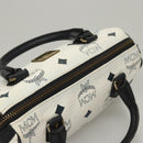 MCM Vicetos Logogram Hand Bag PVC Leather 2way White Auth 116709-6