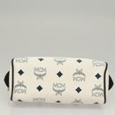 MCM Vicetos Logogram Hand Bag PVC Leather 2way White Auth 116709-5