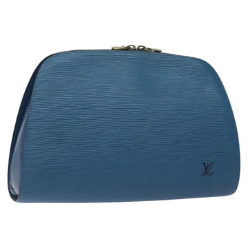 LOUIS VUITTON Epi Dauphine GM Pouch Blue M48435 LV Auth 116714