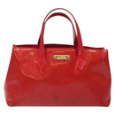 LOUIS VUITTON Monogram Vernis Wilshire PM Hand Bag Rose Pop M93643 Auth 116728-13