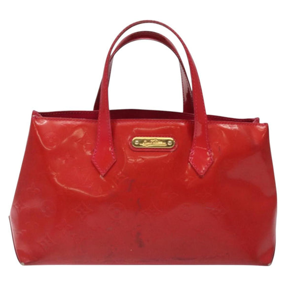 LOUIS VUITTON Monogram Vernis Wilshire PM Hand Bag Rose Pop M93643 Auth 116728