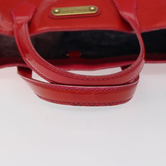 LOUIS VUITTON Monogram Vernis Wilshire PM Hand Bag Rose Pop M93643 Auth 116728