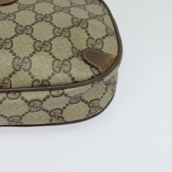 GUCCI GG Supreme Web Sherry Line Bag PVC Beige Gold 89 02 066 Auth 116754