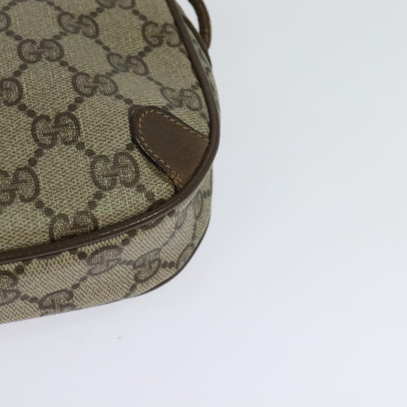 GUCCI GG Supreme Web Sherry Line Bag PVC Beige Gold 89 02 066 Auth 116754