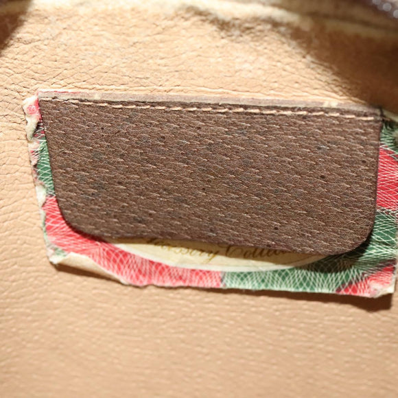 GUCCI GG Supreme Web Sherry Line Bag PVC Beige Gold 89 02 066 Auth 116754