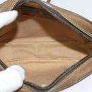 GUCCI GG Supreme Web Sherry Line Bag PVC Beige Gold 89 02 066 Auth 116754-10