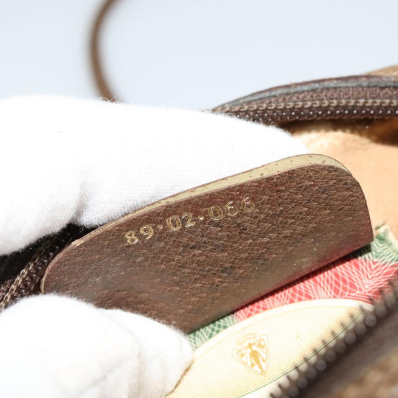 GUCCI GG Supreme Web Sherry Line Bag PVC Beige Gold 89 02 066 Auth 116754