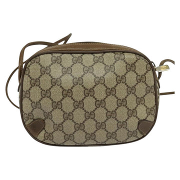 GUCCI GG Supreme Web Sherry Line Bag PVC Beige Gold 89 02 066 Auth 116754 - 0