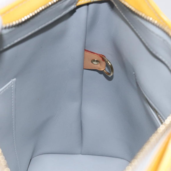 LOUIS VUITTON Monogram Vernis Houston Hand Bag Gris M91053 LV Auth 116767