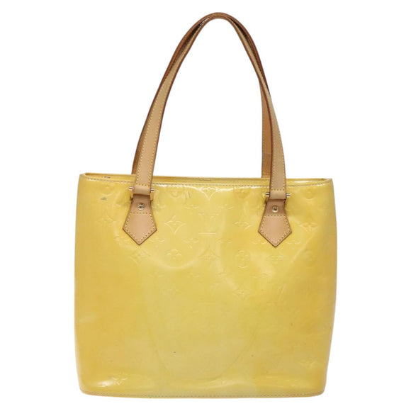 LOUIS VUITTON Monogram Vernis Houston Hand Bag Gris M91053 LV Auth 116767