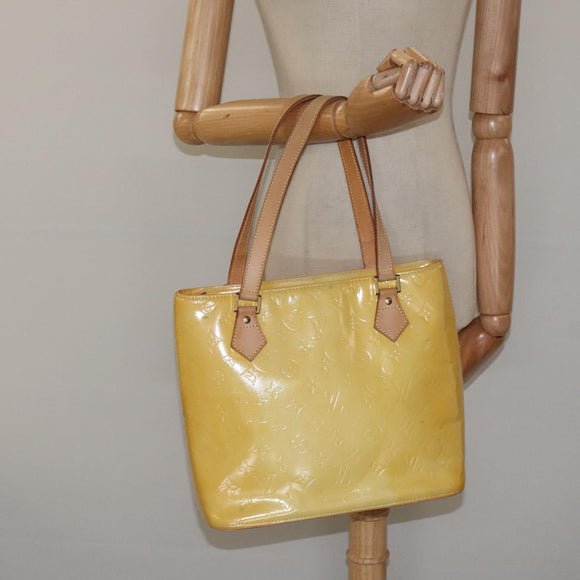 LOUIS VUITTON Monogram Vernis Houston Hand Bag Gris M91053 LV Auth 116767