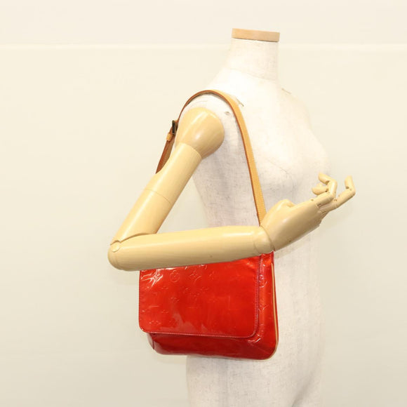 LOUIS VUITTON Monogram Vernis Thompson Street Bag Red M91094 LV Auth 116785