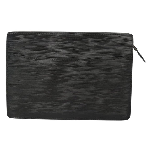 LOUIS VUITTON Epi Pochette Homme Clutch Bag Black Noir M52522 LV Auth 116789